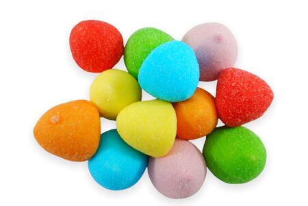 Rainbow paint ball marshmallows sweets