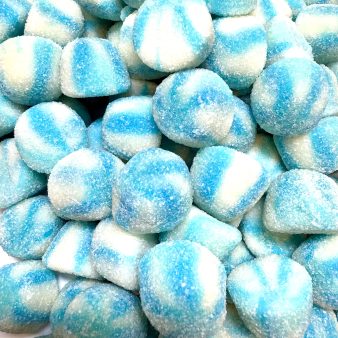 Blue fizzy sweets